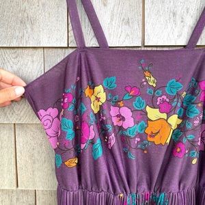 Vintage Dress, Purple w/flowers